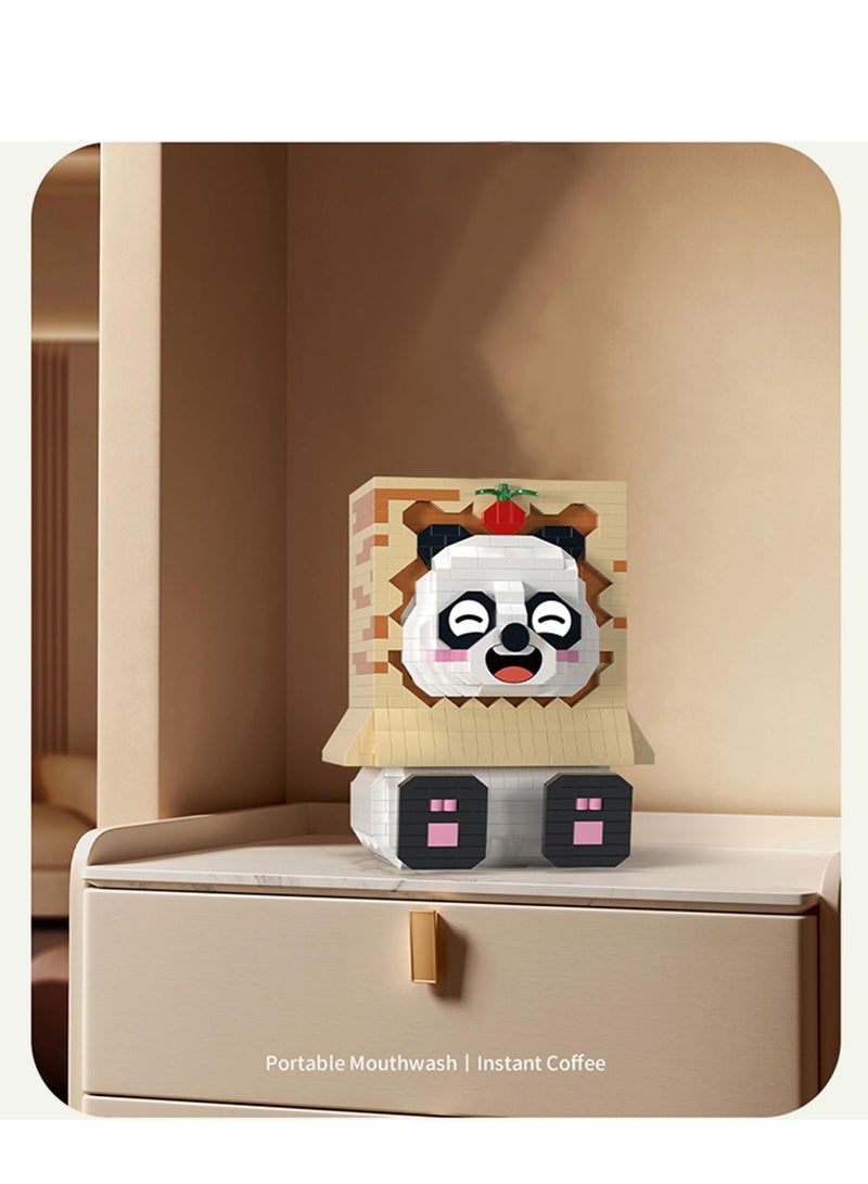 Excefore 3D Panda Animal Building Set, Cute Panda Pen Holder and Mobile Phone Holder Building Block Toy for Kids and Adults, Creative Mini Building Kit for Home Decor, Children's Creative Gifts(901PCS Bricks) - Image 5