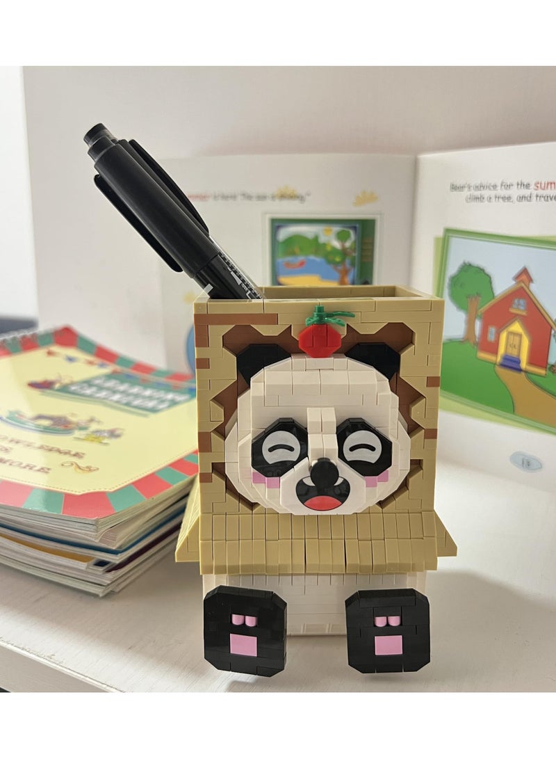 Excefore 3D Panda Animal Building Set, Cute Panda Pen Holder and Mobile Phone Holder Building Block Toy for Kids and Adults, Creative Mini Building Kit for Home Decor, Children's Creative Gifts(901PCS Bricks) - Image 2