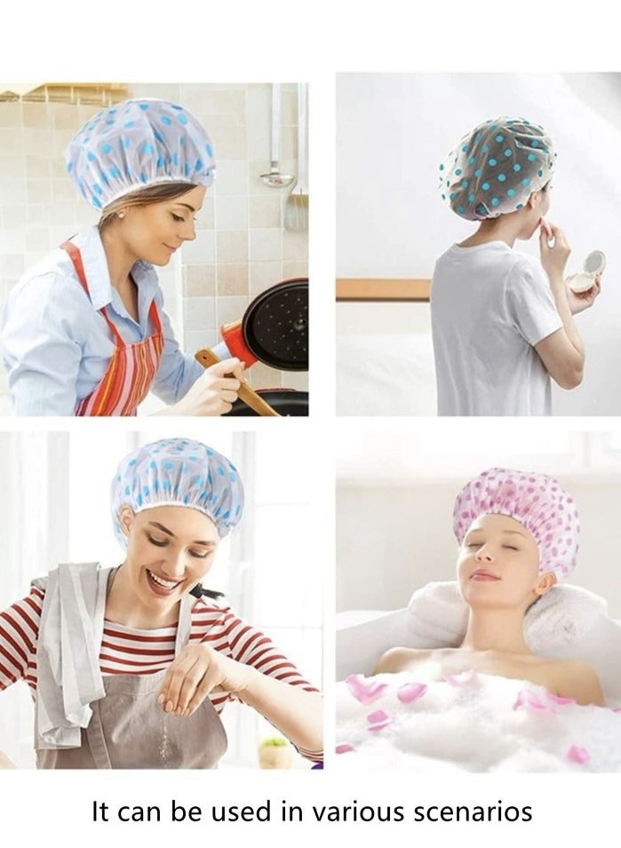 Kutis 3-Piece Shower Caps Waterproof Bath Caps Reusable Shower Caps PEVA Green 27 cm - Image 3