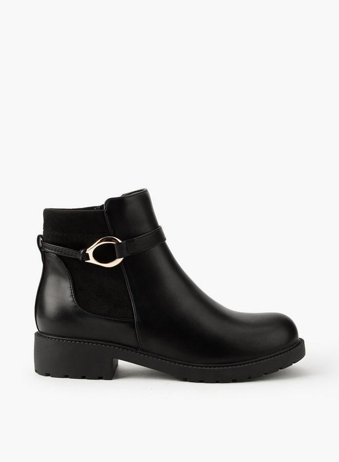 Flora Bella By Shoexpress Women Buckle Detail Ankle Boots - Image 1