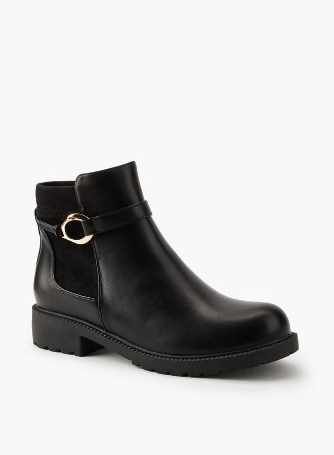 Flora Bella By Shoexpress Women Buckle Detail Ankle Boots - Image 2