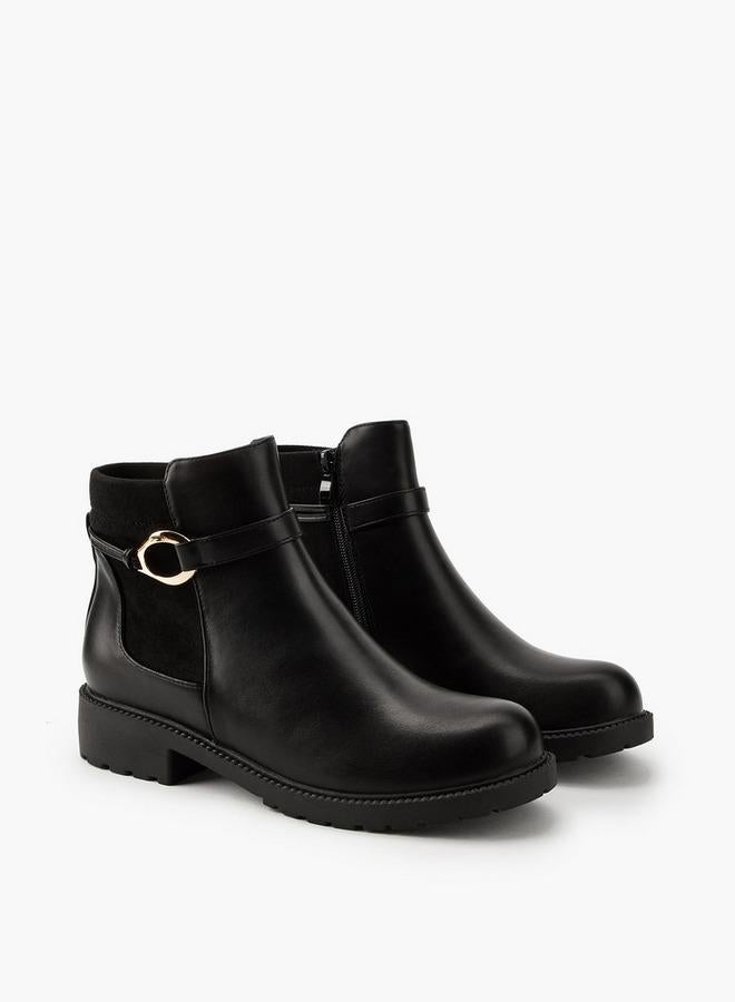 Flora Bella By Shoexpress Women Buckle Detail Ankle Boots - Image 3