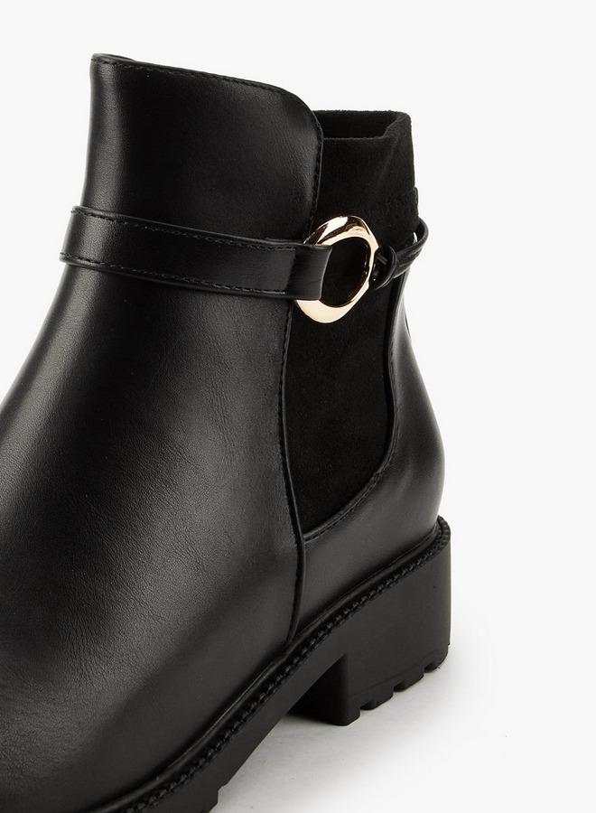 Flora Bella By Shoexpress Women Buckle Detail Ankle Boots - Image 4