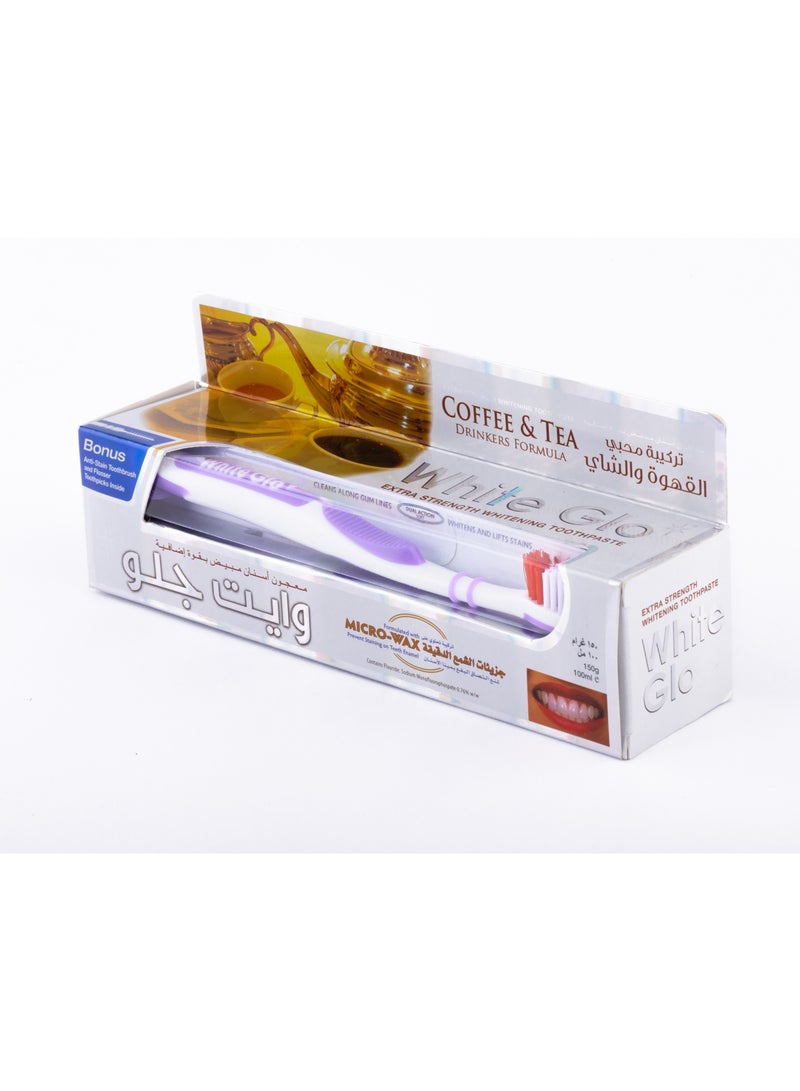 وايت غلو وايت جلو معجون تبييض الأسنان بتركيبة محبي القهوة و الشاي - Image 2