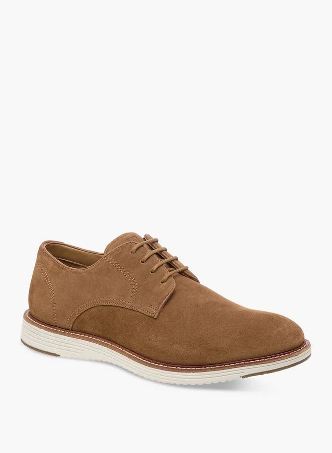 DUCHINI Men's Suede Derby Shoes with Lace-Up Closure
