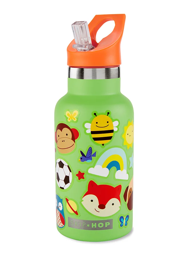 سكيب هوب Spark Style Stainless Steel Canteen Bottle - Green - Kids Insulated Water Bottle