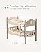 ROBUD Baby Doll Crib Wooden Baby Doll Beds for 20 Inch Dolls Green Baby Doll Bunk Beds with Tulle American Girl Doll Bed for Gifts WRP11 - Image 4