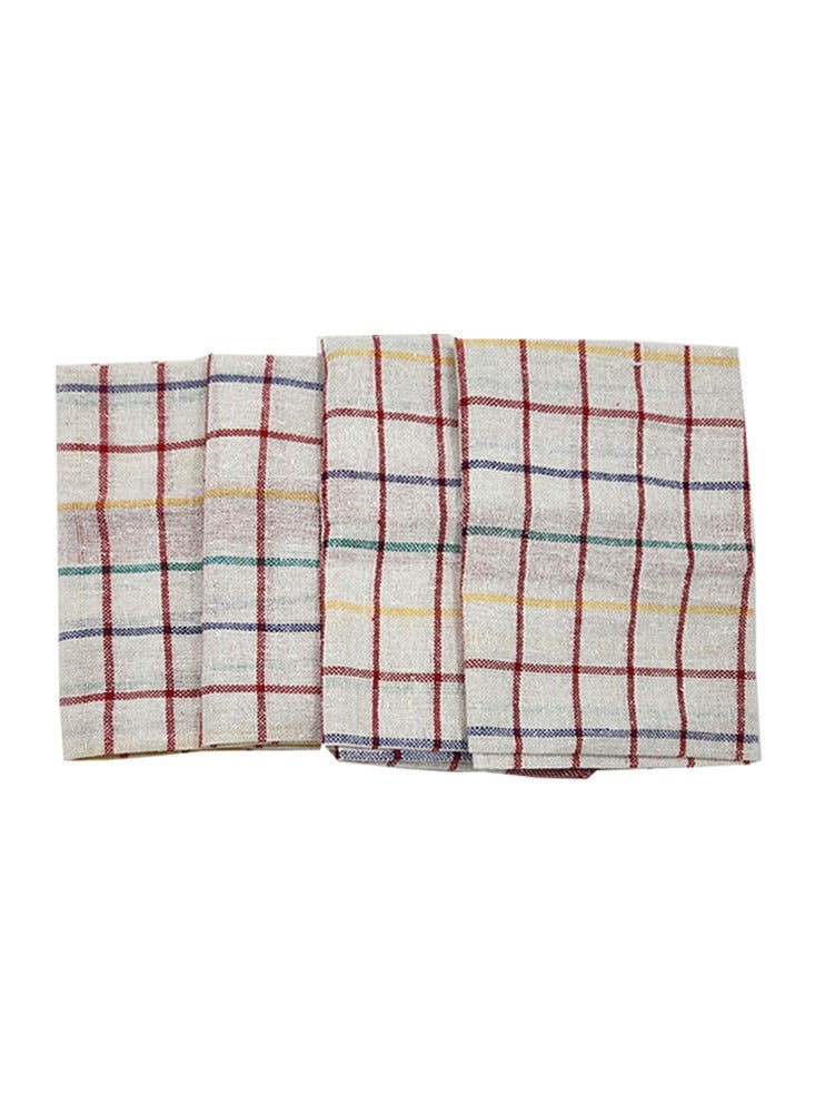 BYFT Orchard Blue & Red Multi Checks (50 x 70 Cm) Tea Towel-Set of 4 - Image 3