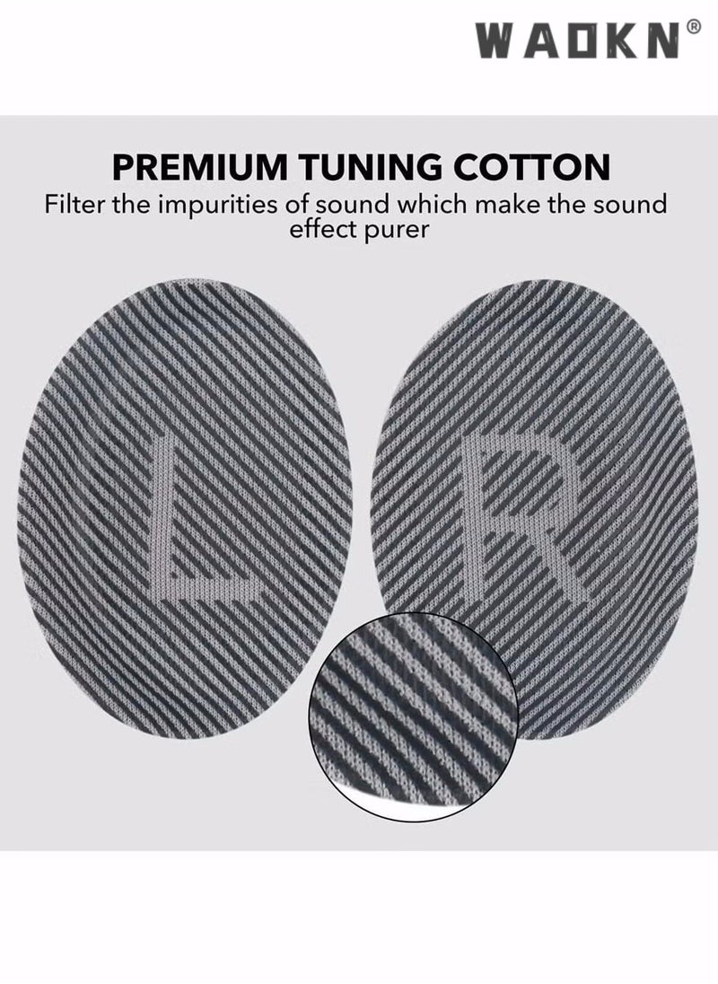 WAOKN - Cushions Bose Replacement Ear Pads Kit, Professional Replacement Earpads Cushions for QC35, QC35ii Headphones, Ear Pads with Softer Leather, Noise Isolation Foam, Added Thickness (Grey) - Image 1