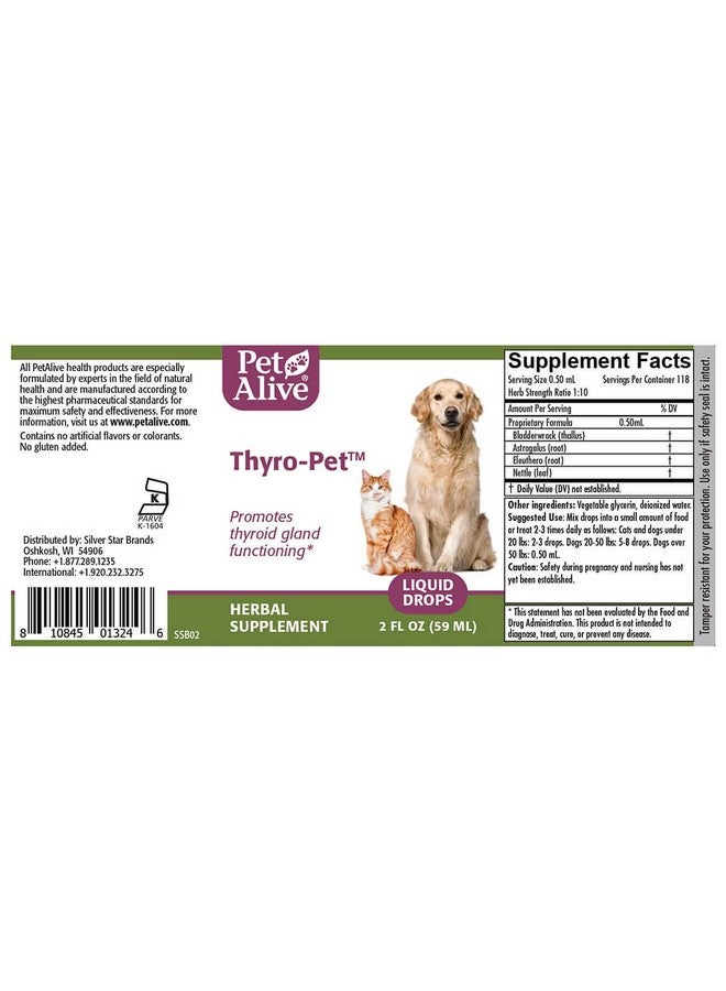 PetAlive Thyro-Pet - All Natural Herbal Supplement Promotes Normal Thyroid Gland Functioning in Dogs and Cats - Image 5