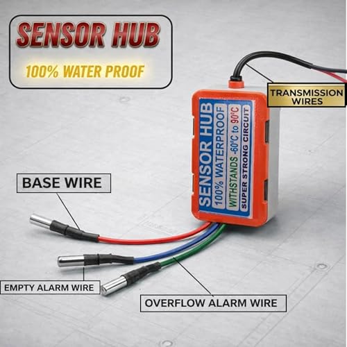 Swarn Jal Water Tank Overflow & Empty Alarm with Brass Sensor Swarn Jal Cell Powered Water Indicator Bell Loud Human Voice 100% Shock Proof 1-3 Years Cell/Battery Life 1 Year Complete Warranty + 0.5M Wire - Image 5