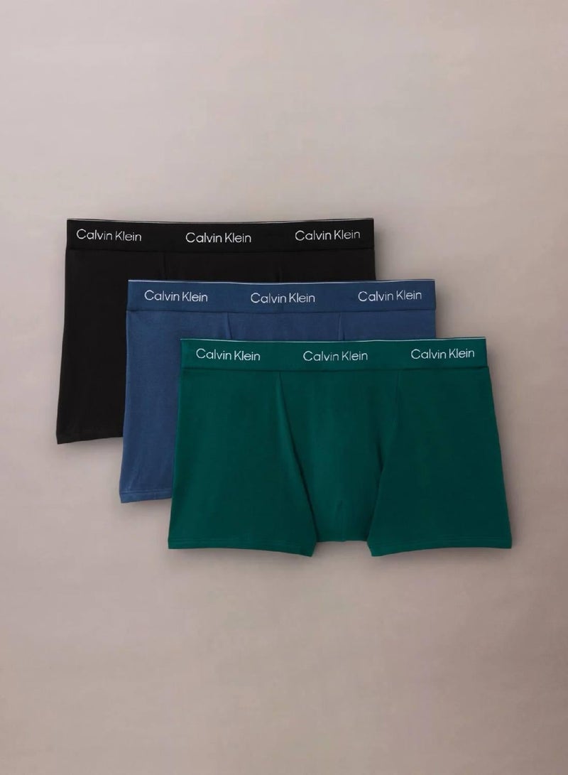 كالفن كلاين طقم سراويل داخلية Icon Cotton Stretch من 3 قطع - Image 1