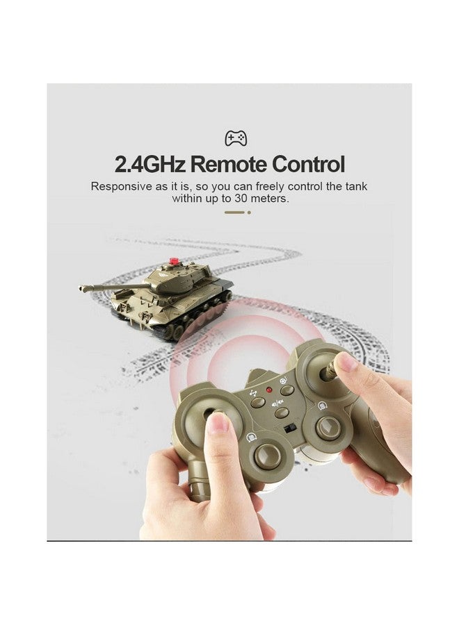 OBEST OBEST Remote Control Tank Toy, 1/30 Scale Tank Model, Programmable RC Tanks with Realistic Sounds, M41A3 American Army Battle Tank, RC Military All Terrain Off-Road Vehicles, Army Toys for Boys 8-12  - Image 3