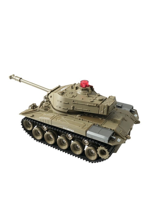 OBEST OBEST Remote Control Tank Toy, 1/30 Scale Tank Model, Programmable RC Tanks with Realistic Sounds, M41A3 American Army Battle Tank, RC Military All Terrain Off-Road Vehicles, Army Toys for Boys 8-12  - Image 1