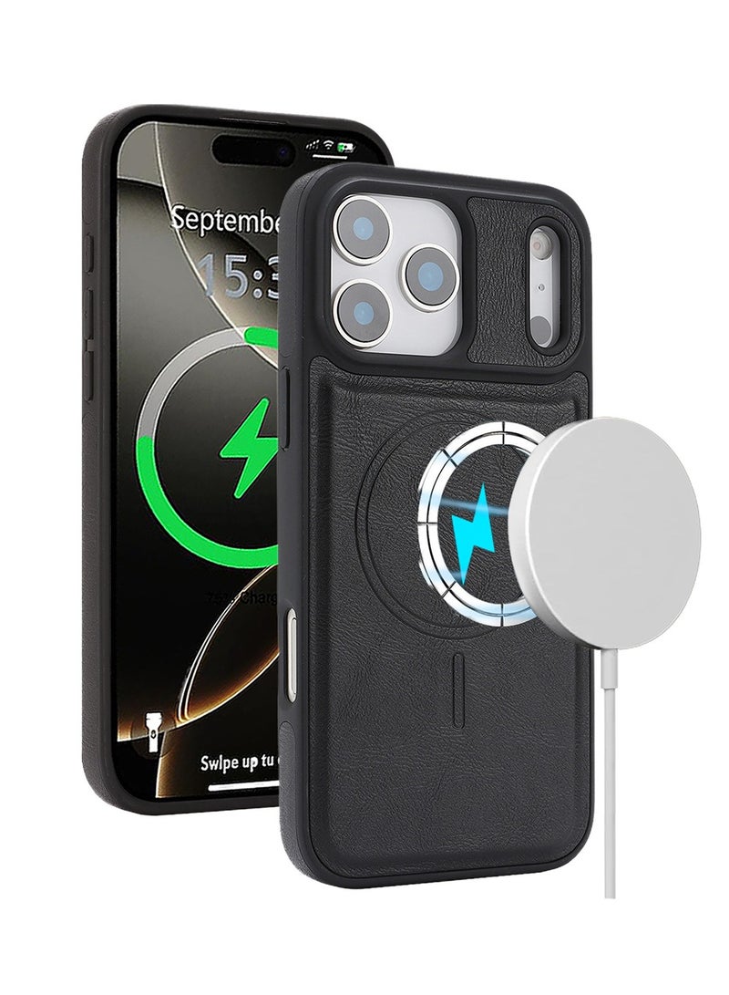 X-level iPhone 17 Pro Max Case Cover,Q-Magnetic Wireless Charging Phone Cover , Business Style Cover Compatible with Apple 17 Pro Max – Premium Matte Black-Friendly Finish, Full Protection Anti-Drop Design, Dropresistant Case - Image 1