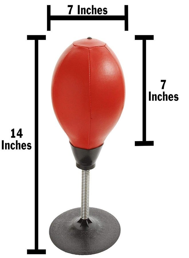 RECRISRA Free Standing Desktop Punching Bag Stress Buster Relief with Stand Boxing Punch Ball with Suction Cup to Reflex Strain and Tension Toy's for Boy's - Image 3