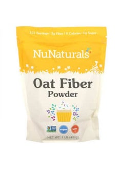 NuNaturals NuNaturals, Oat Fiber Powder, 1 lb (454 g)  - Image 1