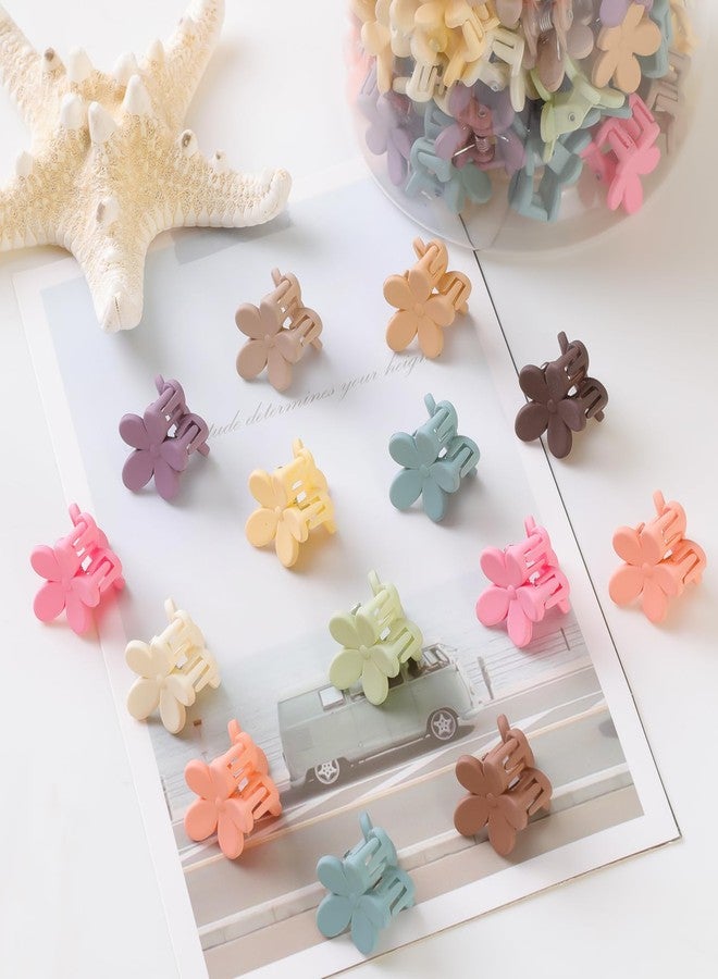 Shidara 100 PCS Mini Flower Hair Claw Clips Set for Women and Girls | Matte Small Hair Accessories | Mini Claw Clips, Cute Jaw Clip Hairpins Barrettes and Tiny Non-Slip Clamps (Colorful) - Image 3