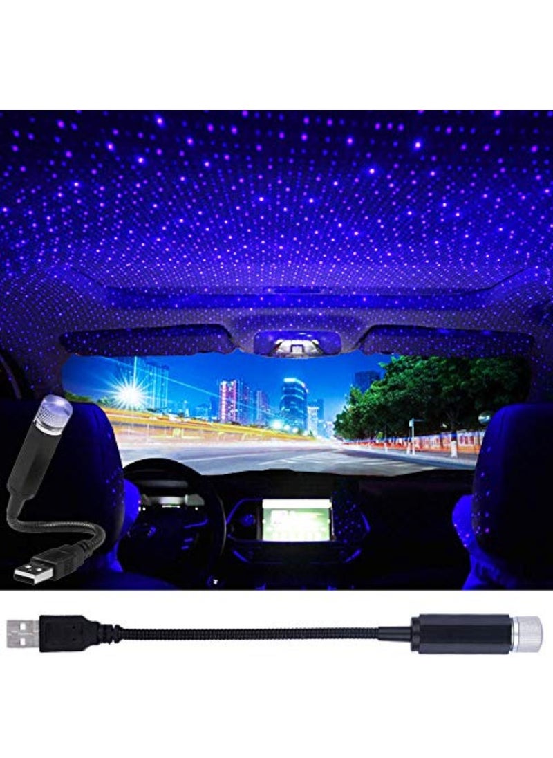 DIGI CORE USB Star Projector Night Light Car Roof Lights Portable Adjustable Romantic Interior Light Decorations For Car Ceiling And Bedroom Blue  - Image 1
