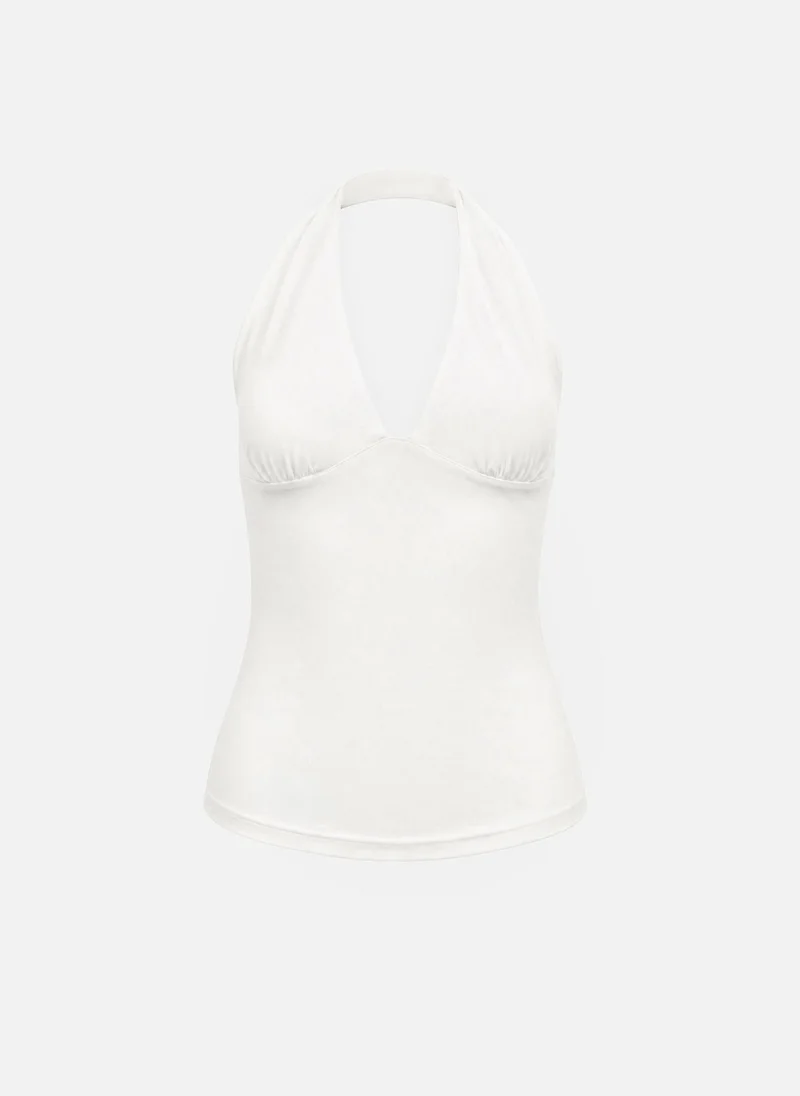 Lichi  Top with a deep V-neckline and open back for Women | Best Price UAE