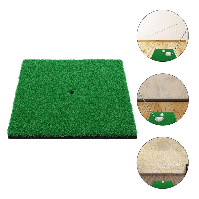 Toyvian Golf Practice Mat Hitting Pad 30x30cm Simulation Nylon Turf Green For Swing Training - Image 5