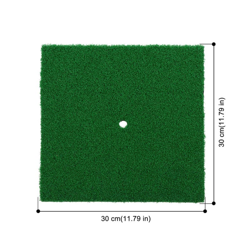 Toyvian Golf Practice Mat Hitting Pad 30x30cm Simulation Nylon Turf Green For Swing Training - Image 3