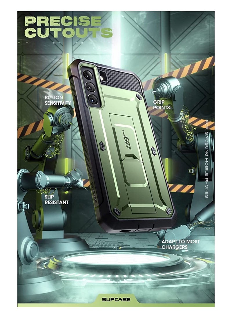 جراب سلسلة Unicorn Beetle Pro لهاتف Samsung Galaxy S22 Plus 5G (إصدار 2022) ، جراب متين بطبقة مزدوجة ومشبك ومسند بدون واقي شاشة مدمج (Guldan)