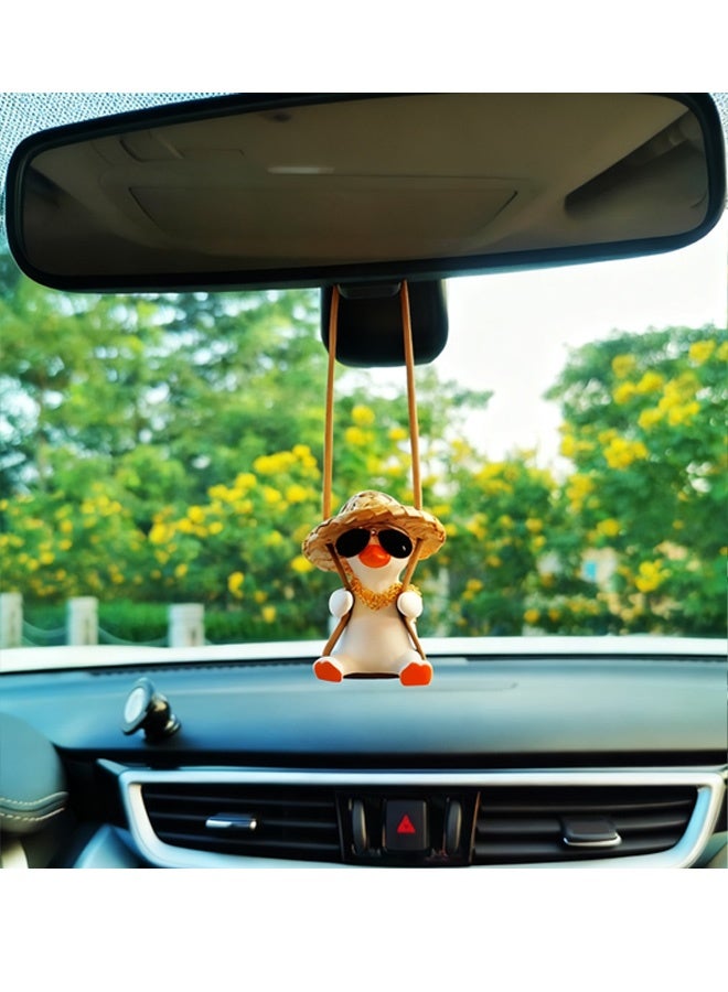 زينة متأرجحة على شكل بطة لتعليقها على مرآة الرؤية الخلفية للسيارة إكسسوارات متأرجحة على شكل بطات لتعليقها على مرآة السيارة زينة لطيفة لإكسسوارات مرآة الرؤية الخلفية للسيارة للداخلية للمراهقين  الرجال والنساء - Image 5