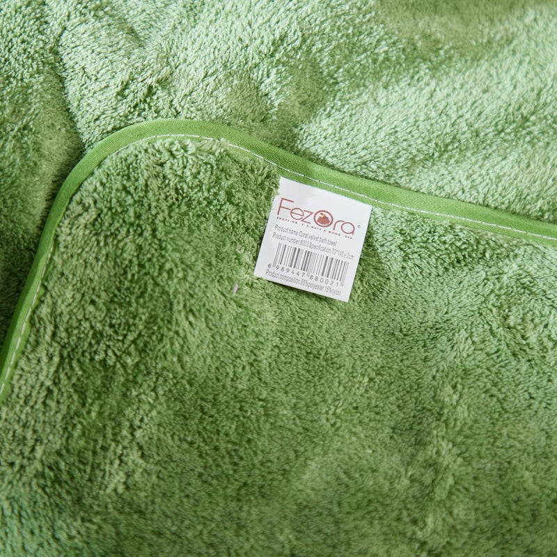 Fezora Microfiber Bath Towel for Men & Women – Large Size 70x140 cm, 400 GSM, Ultra Soft, Quick Dry, Lightweight & Super Absorbent Towel for Bathroom, Gym, Spa, Travel & Swimming (Green) - Image 5