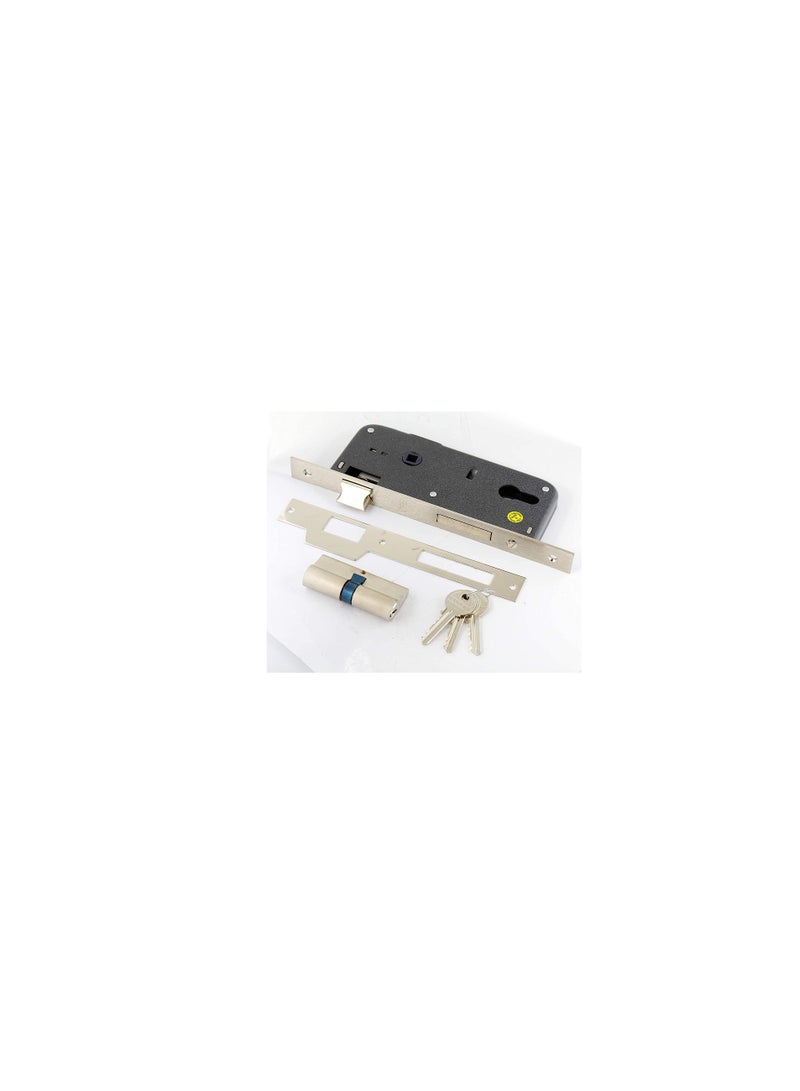 ROBUSTLINE ROBUSTLINE Door Lockset (Handle and Lockbody) | 85MM Centre to Centre | Shining Grey Color - Image 3