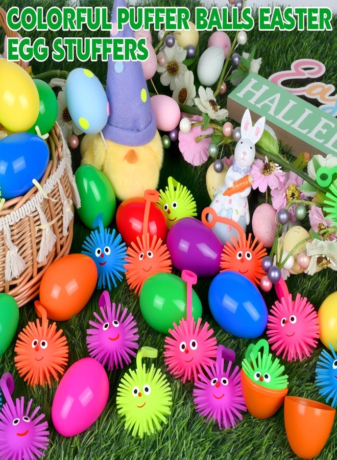 مجموعة بيض عيد الفصح من سيفار، 24 بيضة معبأة مسبقًا، بيض بلاستيكي مملوء بكرات مضيئة، حشوات لسلة عيد الفصح مع ألعاب تخفيف التوتر وكرة ضغط لتوزيعها كهدايا في حفلات البحث عن البيض - Image 5