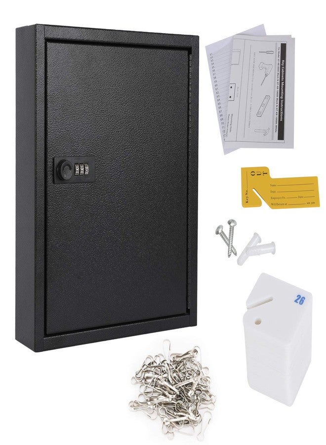 KYODOLED Key Box, Wall Mount 60 Key Cabinet, Combination Lock, Black - Image 4