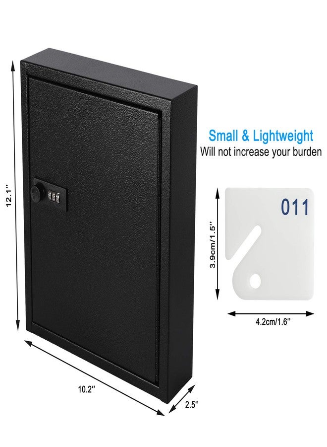 KYODOLED Key Box, Wall Mount 60 Key Cabinet, Combination Lock, Black - Image 3