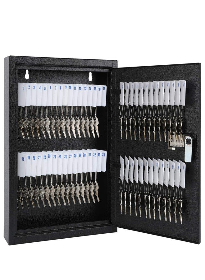 KYODOLED Key Box, Wall Mount 60 Key Cabinet, Combination Lock, Black - Image 1