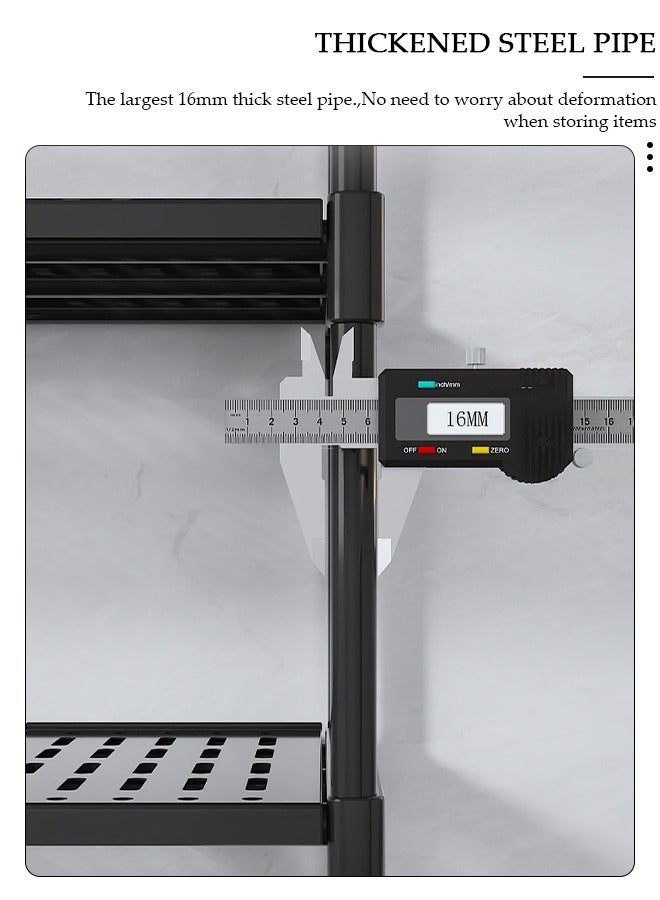 DUNISO Over the Washing Machine Storage Rack, 3-Tiers Drum Washer Dryer Stand Shelves, Space Saving Bathroom Balcony Organizer Rack,Large Capacity Laundry Shelf for  Home, Hotel - Image 5