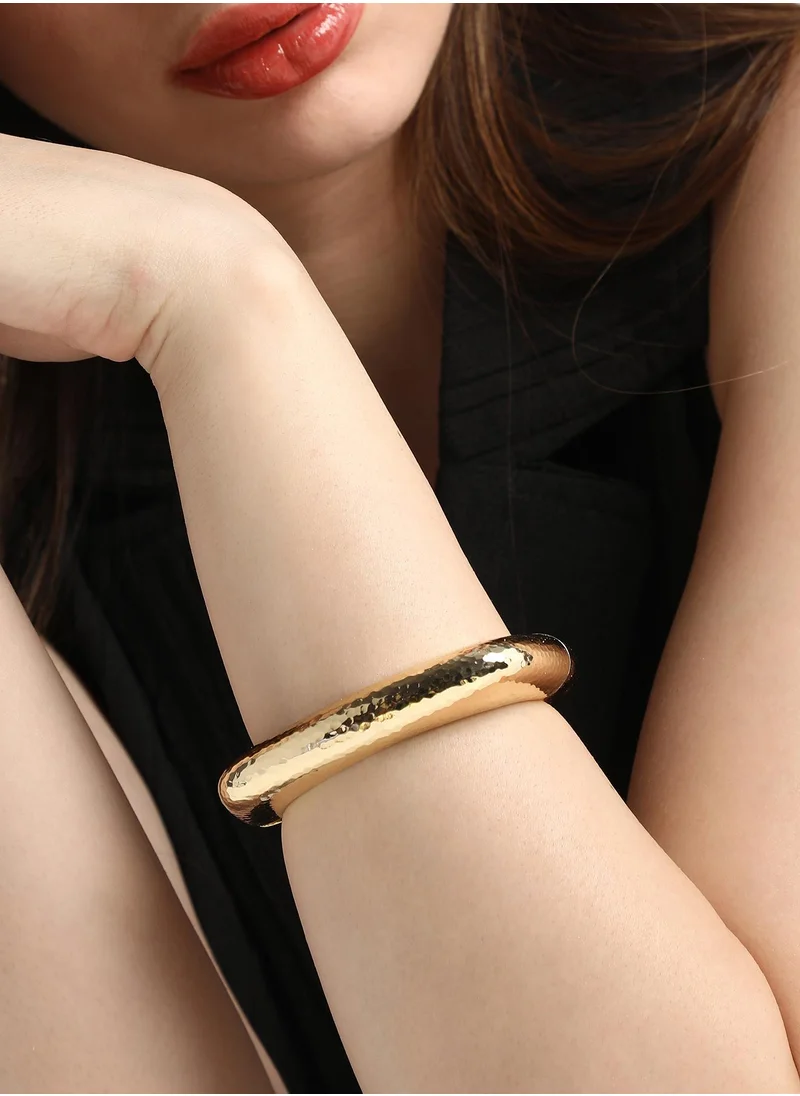 SOHI Women's The Dented-Quad Bangle Bracelet