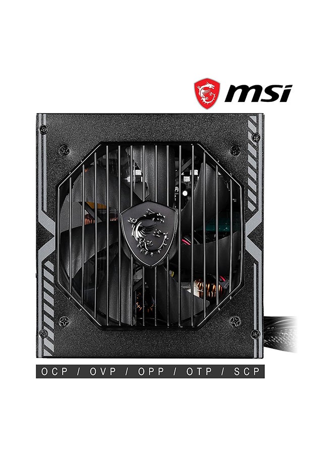 MSI MAG A650BN 650W 80Plus Bronze ATX Power Supply, DC-DC Circuit Design, 120 mm Fan Size, Active PFC, 100-240Vac, ATX Compatibility| 306-7ZP2B18-CE0 Black  - Image 3