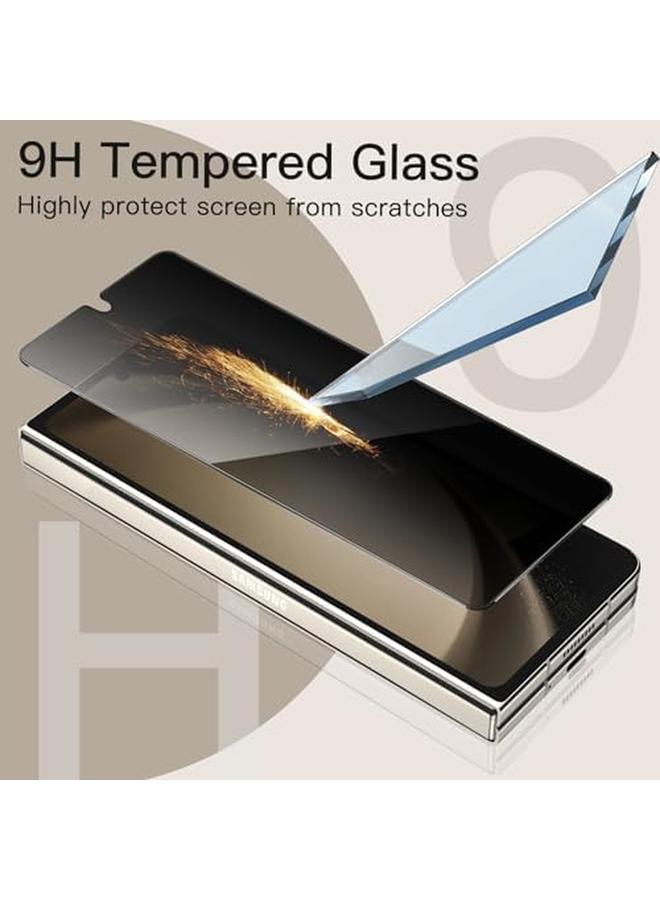 جي تيك واقي شاشة الخصوصية الأمامي لهاتف Samsung Galaxy Z Fold 5 من الزجاج المقوى المضاد للتجسس مع أداة تثبيت سهلة، عبوة من قطعتين - Image 5