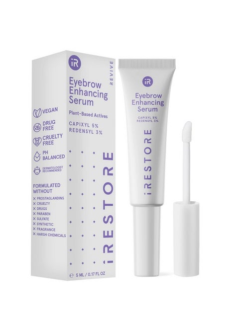 iRESTORE Eyebrow Growth Serum | Vegan Prostaglandin Free & Non Irritating | For Bolder Thicker Fuller Eye Brows with Visible Results | Brow Enhancing Serum | 3 Months Supply 5ml