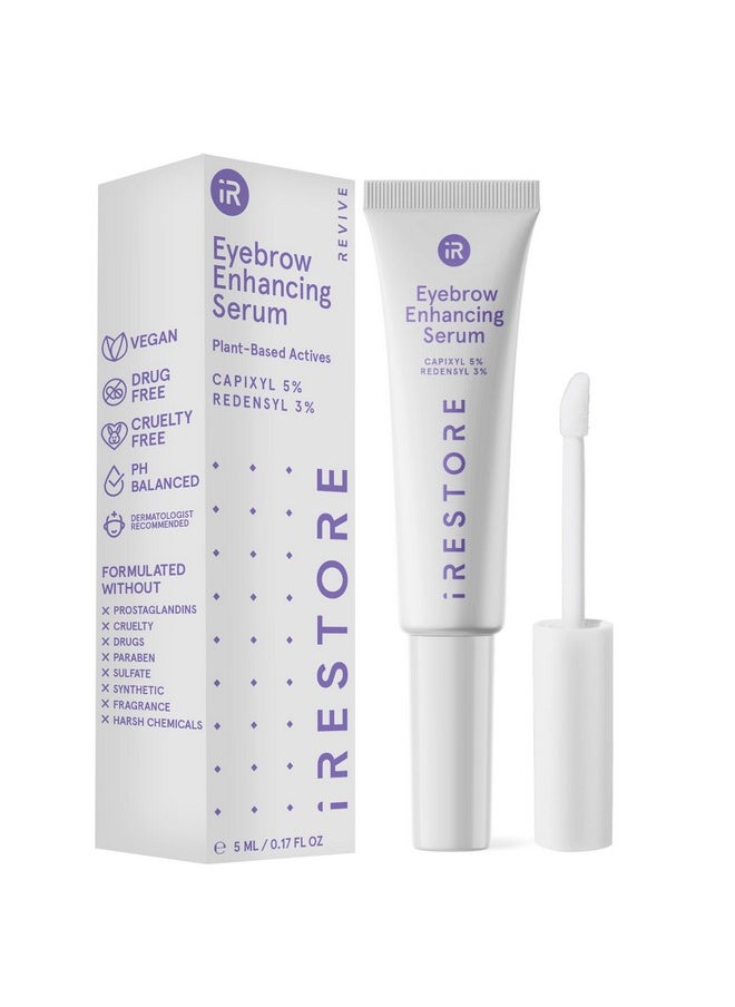 iRestore iRESTORE Eyebrow Growth Serum | Vegan Prostaglandin Free & Non Irritating | For Bolder Thicker Fuller Eye Brows with Visible Results | Brow Enhancing Serum | 3 Months Supply 5ml  - Image 1