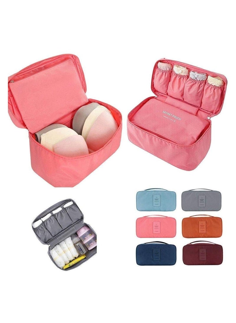 Bra Underwear Storage Bag Waterproof Travel Portable Makeup Organizer Handbag Cosmetic Container (assorted Color)  - Image 1