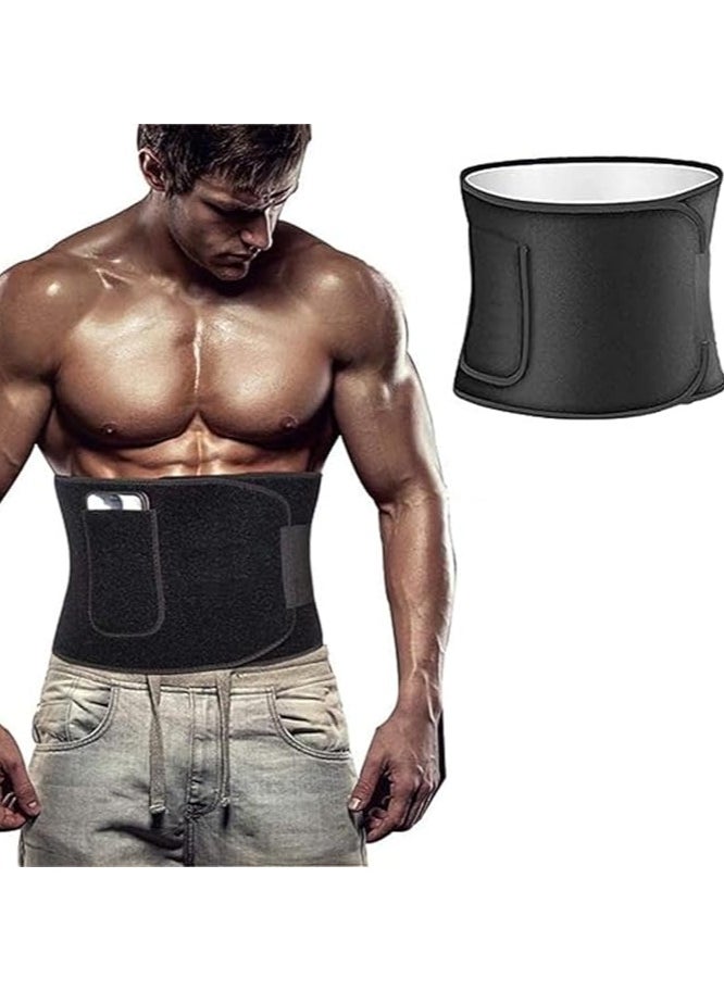 RATSAW - Waist Trainer for Women and Mens Waist Trimmer Belt and Sweat Band Sauna Suit Sweat Workout Belly Band Stomach Shaper for Enhanced Sweating Reduce Belly Fat Waistline Size M - Image 1