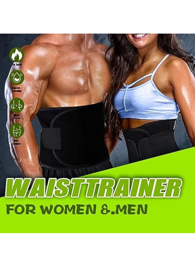 RATSAW - Waist Trainer for Women and Mens Waist Trimmer Belt and Sweat Band Sauna Suit Sweat Workout Belly Band Stomach Shaper for Enhanced Sweating Reduce Belly Fat Waistline Size M - Image 1