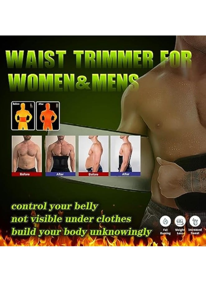 RATSAW - Waist Trainer for Women and Mens Waist Trimmer Belt and Sweat Band Sauna Suit Sweat Workout Belly Band Stomach Shaper for Enhanced Sweating Reduce Belly Fat Waistline Size M - Image 1