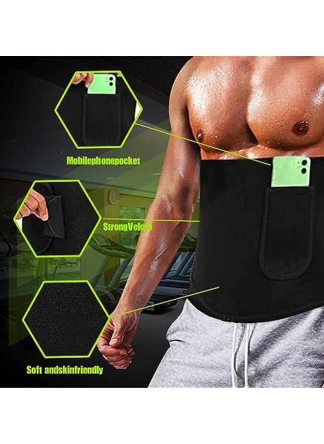 RATSAW - Waist Trainer for Women and Mens Waist Trimmer Belt and Sweat Band Sauna Suit Sweat Workout Belly Band Stomach Shaper for Enhanced Sweating Reduce Belly Fat Waistline Size M - Image 1
