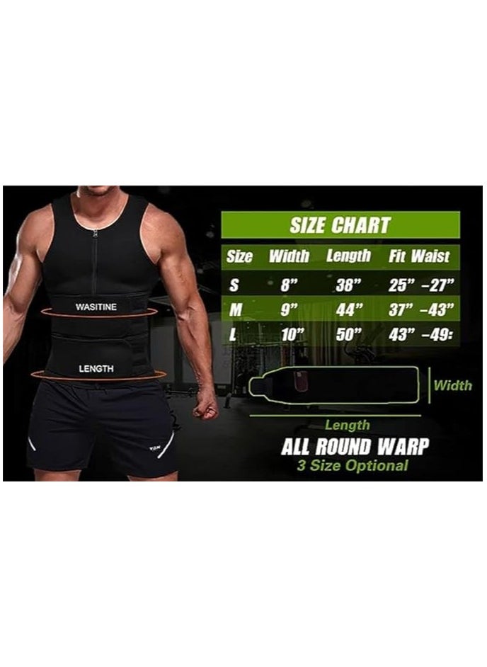 RATSAW - Waist Trainer for Women and Mens Waist Trimmer Belt and Sweat Band Sauna Suit Sweat Workout Belly Band Stomach Shaper for Enhanced Sweating Reduce Belly Fat Waistline Size M - Image 1