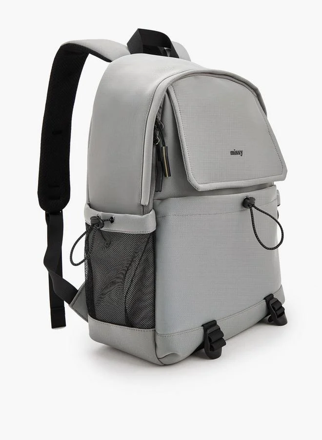 Missy Solid School Backpack With Front Bungee Cinch - 34x16.5x46.5 CM