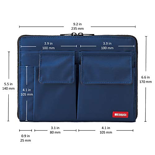 LIHIT LAB Laptop Sleeve With Storage Pockets (Bag-in-Bag), 7.1 x 9.8 Inches, Orange (A7553-4) - Image 3