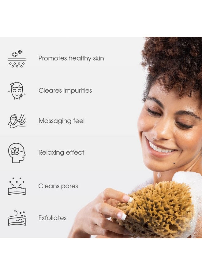 Naroa Soft Natural Sponge Gentle Sea Sponge For Bathing Healthy Skin Unbleached Shower Body Scrubber Puff Eco Friendly Bath Spa Sponge (Softmedium) - Image 2