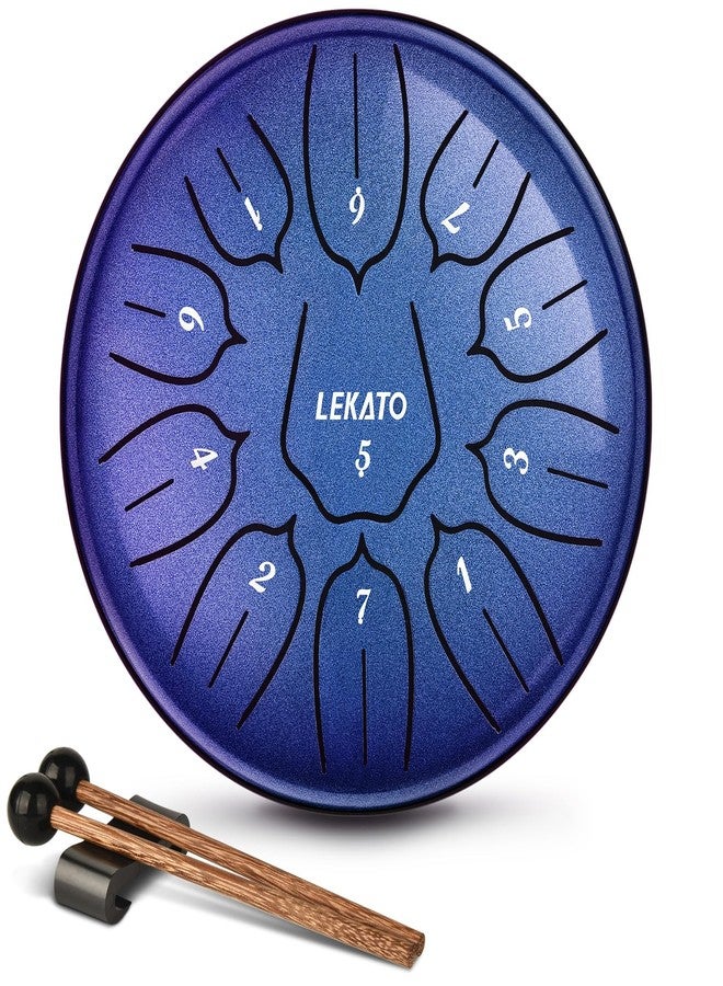 LEKATO Steel Tongue Drum 6 Inch 11 Notes, Rain Drum for Outdoor D Major Handpan Drum for Musical Education Meditation Yoga,Christmas Gift for Families/Friends - Image 1